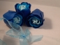 Preview: Seifenrosen | 3 Stück in Herzgeschenkbox | Farbe: blau