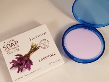 Papierseife | Duft: Lavendel | 20 Blättchen
